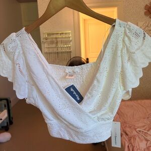 Urban Romantics White Eyelet Blouse